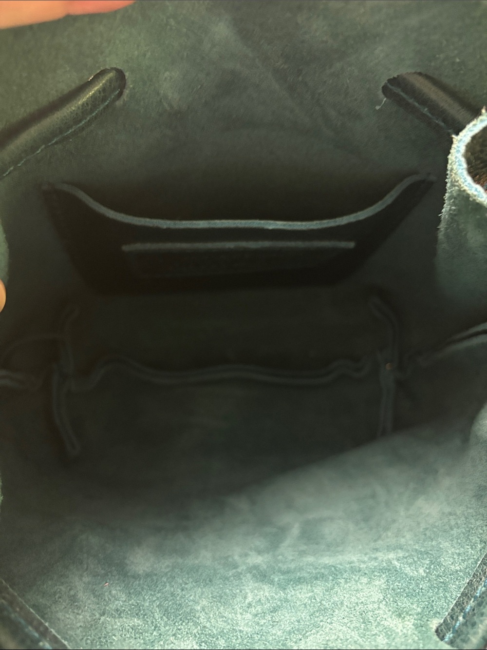 Portland Leather small bucket bag in Lagoon. Never carried - Picture 4 of 4